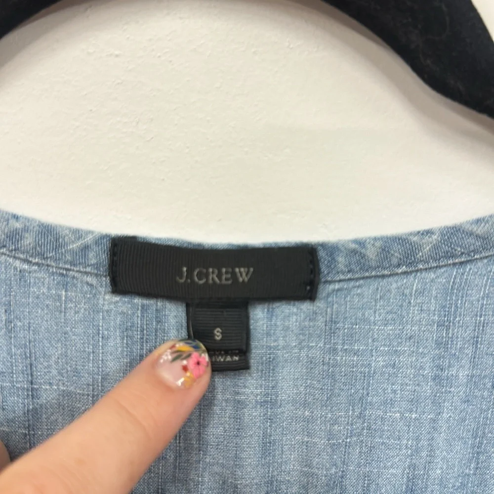 J Crew blue chambray dress coverup S - Picture 2 of 7